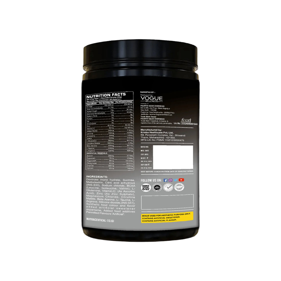 Reboot Electrolyte Power Drink (Mint Lemon Flavour)